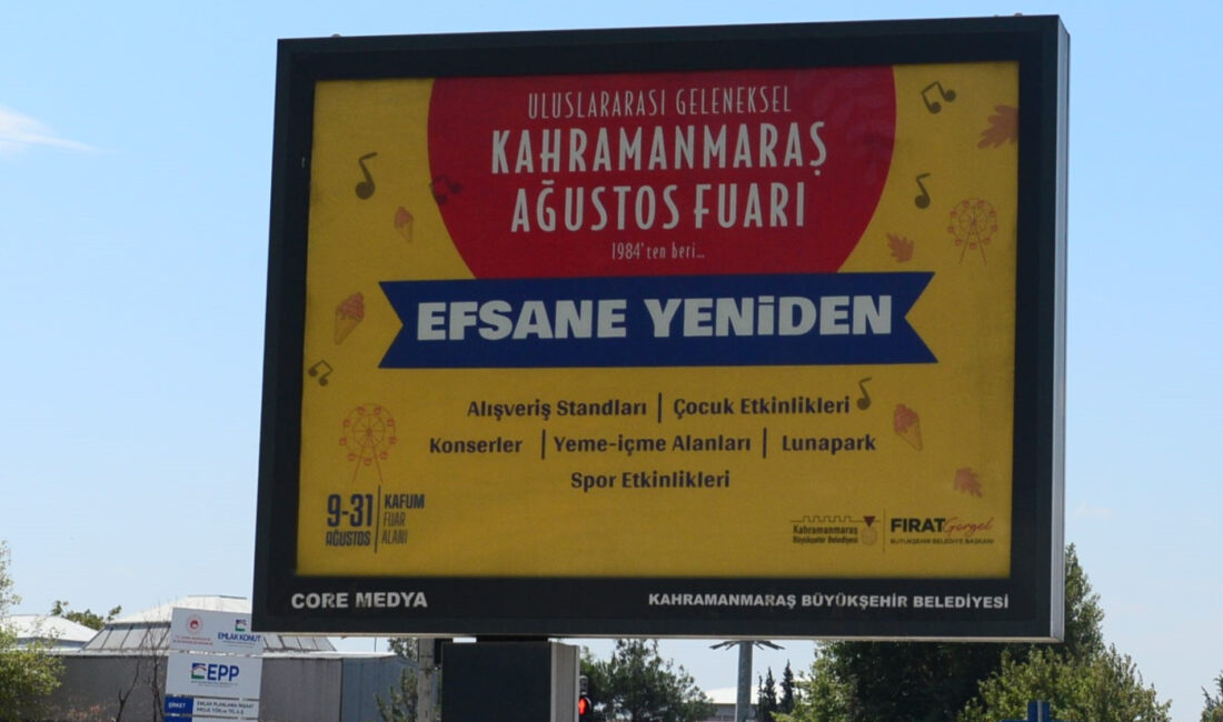 Kahramanmaraş Büyükşehir Belediyesi, 20 yıl aradan sonra Geleneksel Ağustos Fuarı’nı