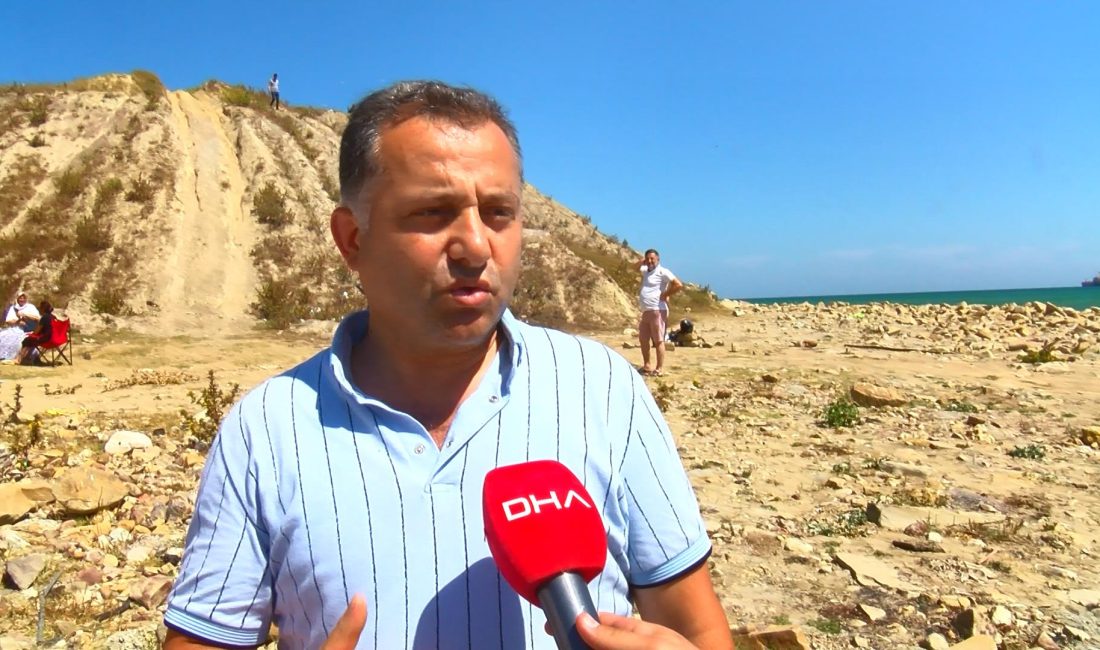 Sarıyer’deki Kısırkaya Plajı’nda dün öğle saatlerinde denize giren Ersin Oral