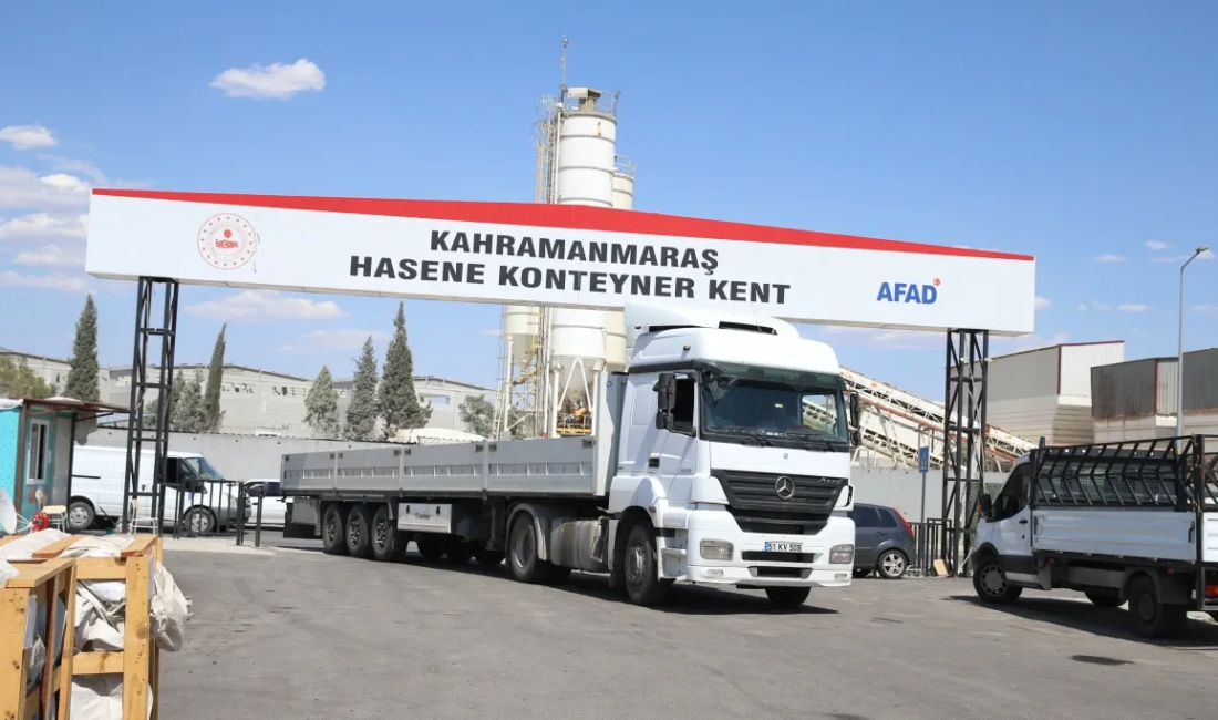 6 Şubat 2023’te meydana gelen büyük depremlerin ardından Kahramanmaraş’ta geçici