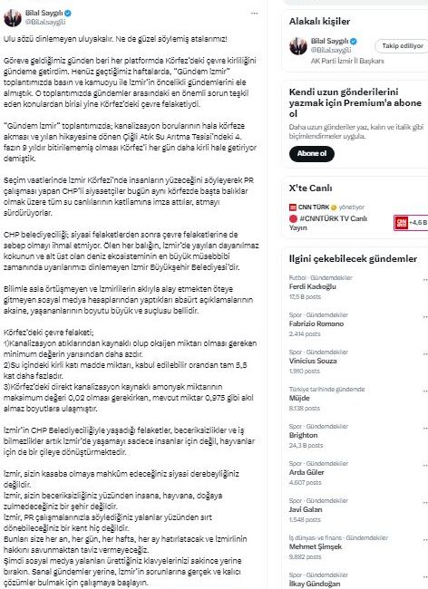 İZMİR İL TARIM VE ORMAN MÜDÜRLÜĞÜ’NDEN AÇIKLAMA İzmir’de Bayraklı sahilinde