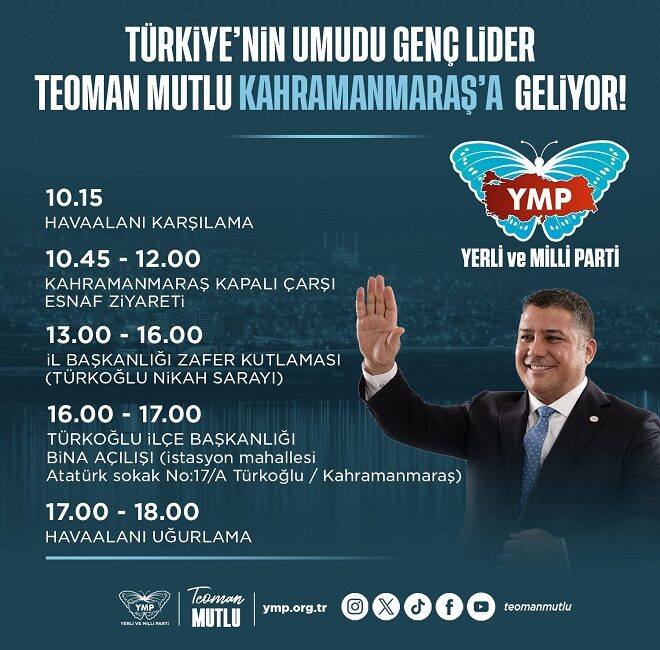 Yerli ve Milli Parti (YMP) Genel Başkanı Teoman Mutlu, 30