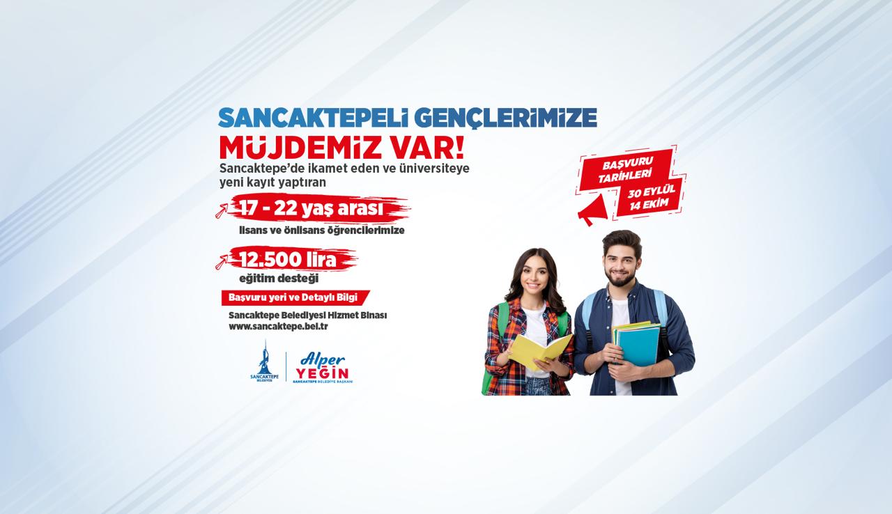 Sancaktepe Belediyesi'nden üniversiteyi kazanan öğrencilere eğitim desteği