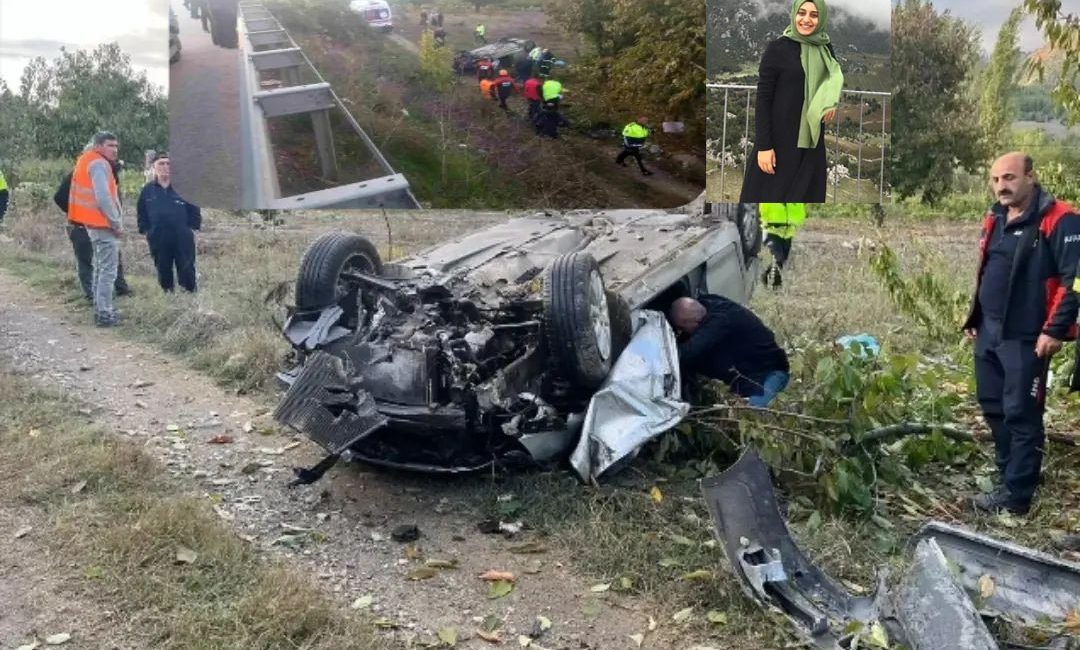 AMASYA'da kontrolden çıkan otomobilin takla atıp, tarlaya uçtuğu kazada sürücü