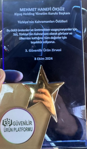 alinan ödülümüz