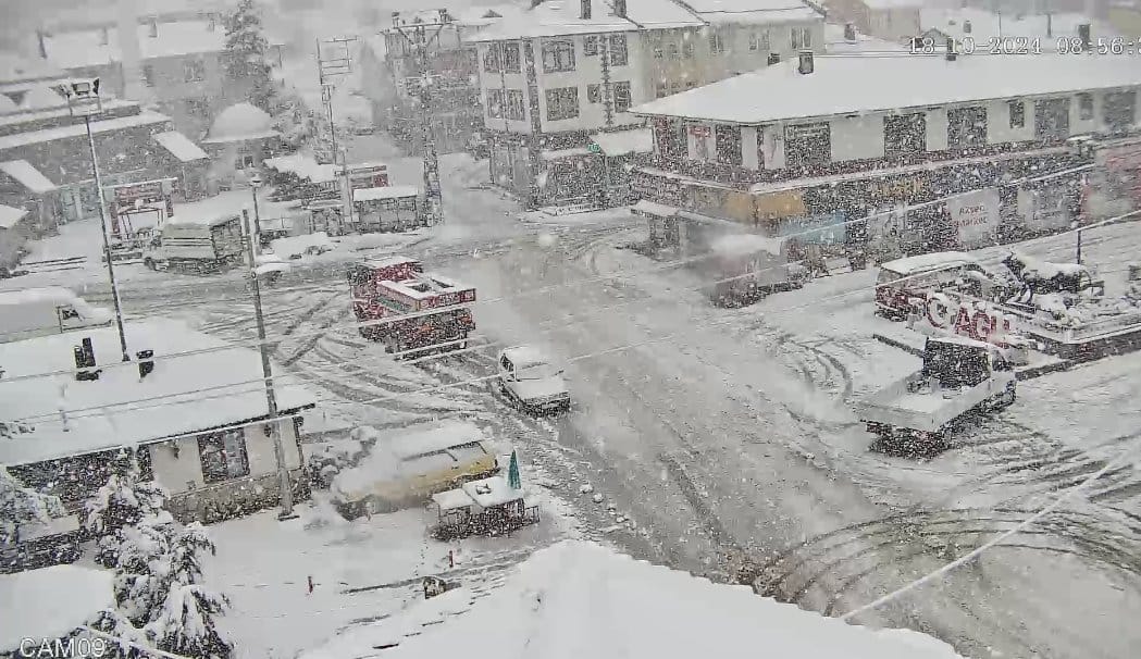 Kastamonu'da kar yağışı etkili oldu