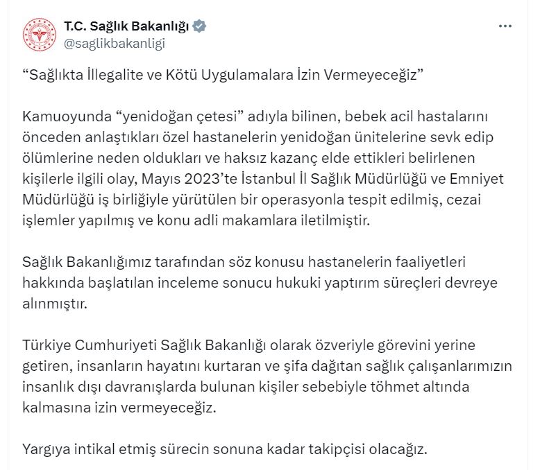 Sağlık Bakanlığı: Sağlıkta illegalite ve kötü uygulamalara izin vermeyeceğiz