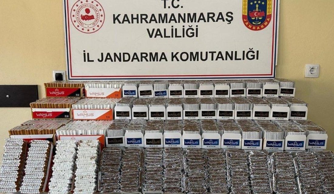 Kahramanmaraş’ta 100 bin adet makaron ele geçirildi