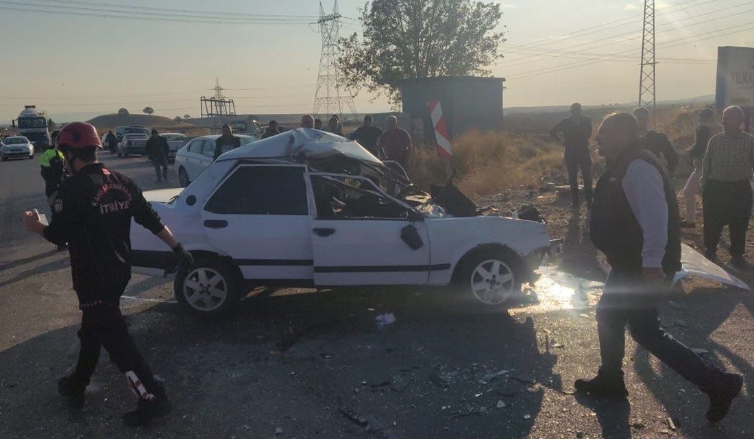 Kahramanmaraş’ta traktör ile otomobilin çarpışması sonucu yaşanan trafik kazasında 1