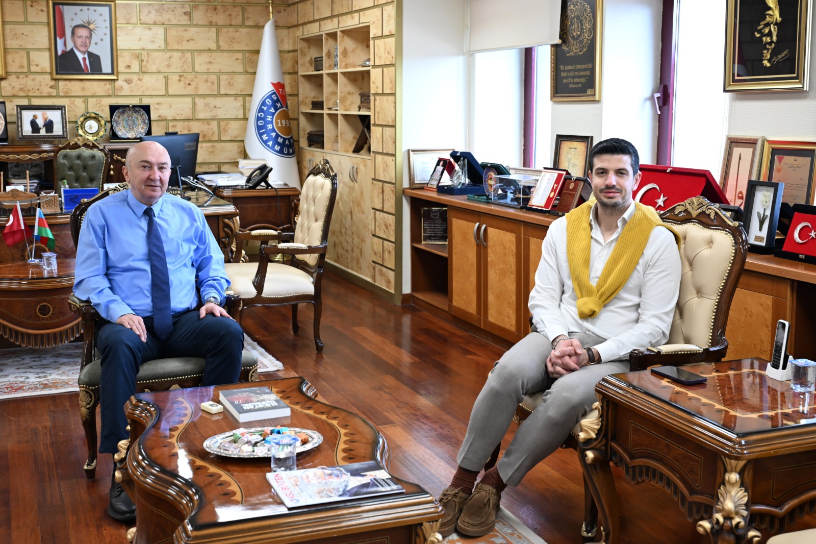 Kahramanmaraş İstiklal Spor Kulübü Yöneticilerinden KSÜ Rektörüne Ziyaret 467569452 580789597653281 2008593142538303579 n