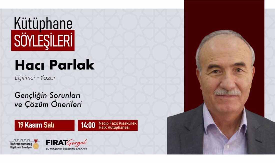 Büyükşehir Belediyesi, 19 Kasım Salı günü NFK Halk Kütühanesi’nde Eğitimci