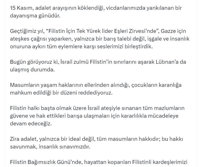 ANKARA, -CUMHURBAŞKANI Recep Tayyip Erdoğan’ın eşi Emine Erdoğan, “Bugün görüyoruz