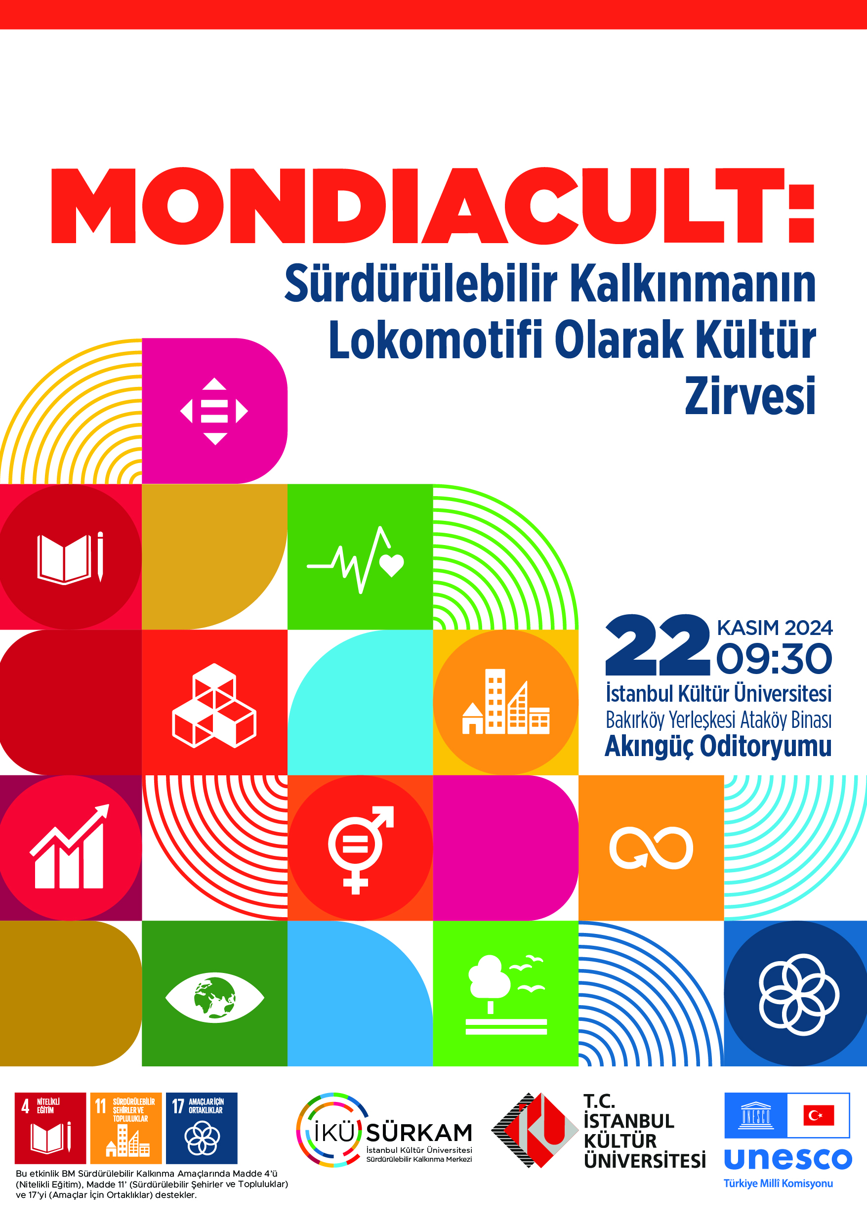 ‘MONDIACULT: Sürdürülebilir Kalkınmanın Lokomotifi Olarak Kültür’ Zirvesi 22 Kasım’da düzenlenecek