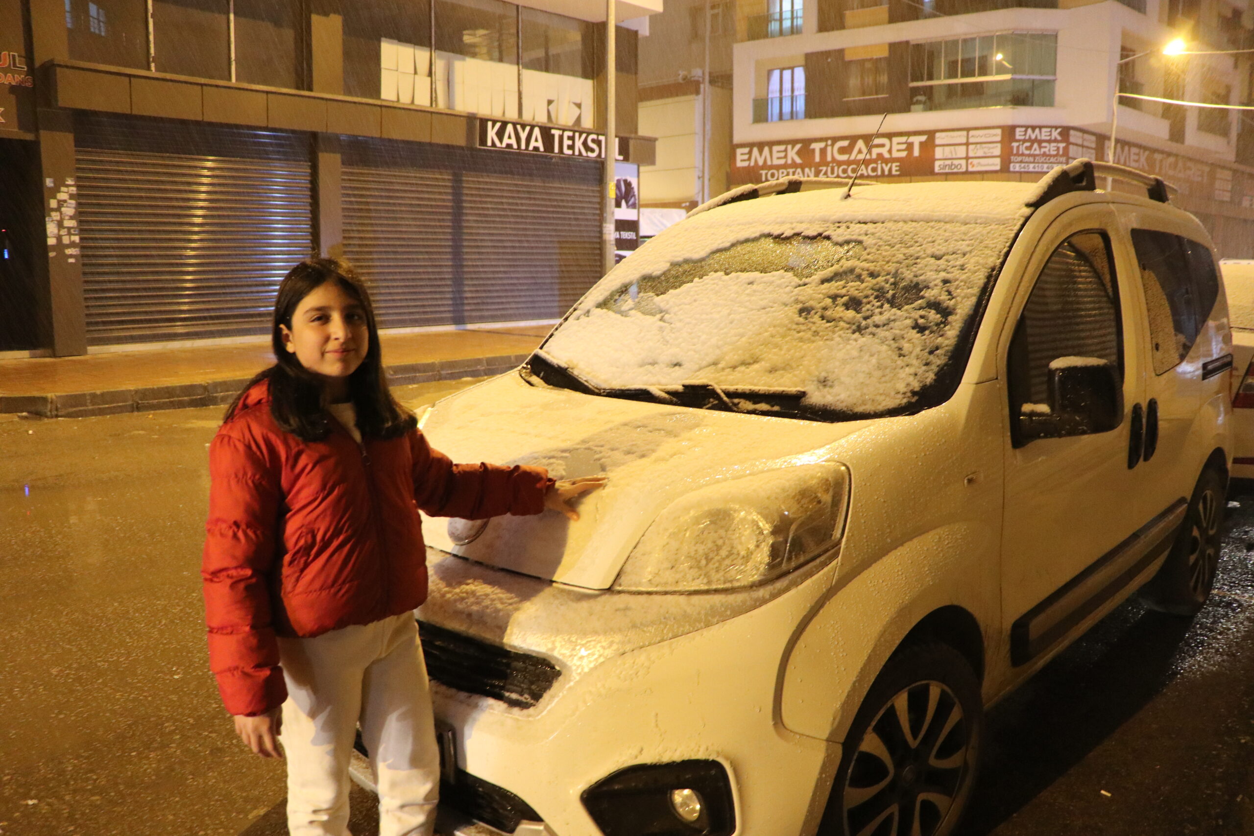 Van'da kent merkezinde kar yağışı etkili oldu