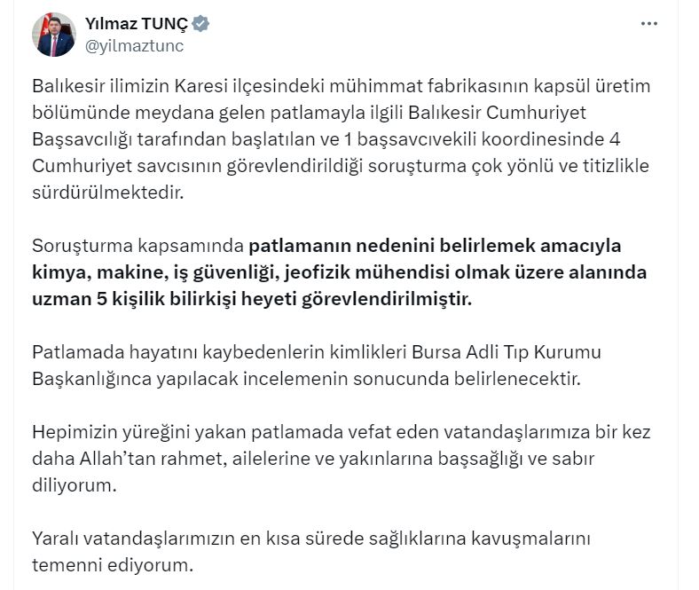 Balıkesir'de patlayıcı üretilen fabrikada patlama; 12 ölü, 5 yaralı (8)