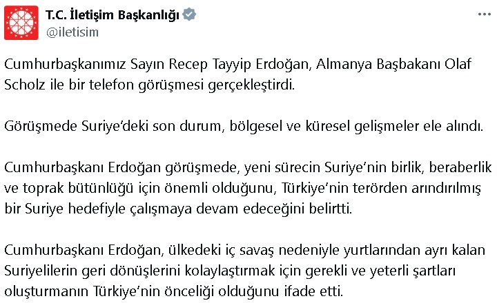 Salih HÜDAVERDİ/ ANKARA, – CUMHURBAŞKANI Recep Tayyip Erdoğan, Almanya Başbakanı