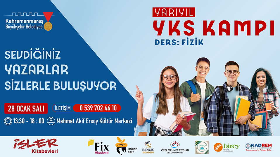 Büyükşehir Belediyesi öncülüğünde ücretsiz olarak düzenlenen YKS kampı, 28 Ocak