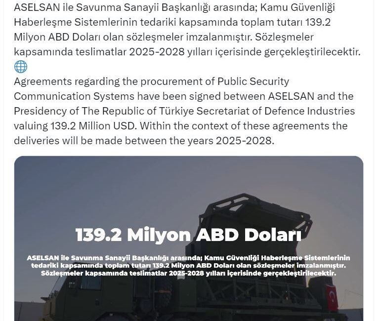 ANKARA, – ASKERİ Elektronik Sanayi (ASELSAN), Savunma Sanayii Başkanlığı (SSB)
