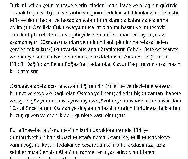 Taha AYHAN/ANKARA, – MHP Genel Başkanı Devlet Bahçeli, memleketi Osmaniye’nin