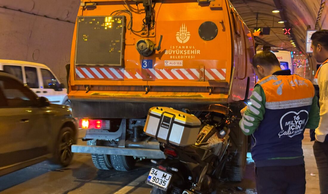 Hasan YILDIRIM/İSTANBUL, – ŞİŞLİ Bomonti-Dolmabahçe Tüneli’nde arıza yaparak duran temizlik