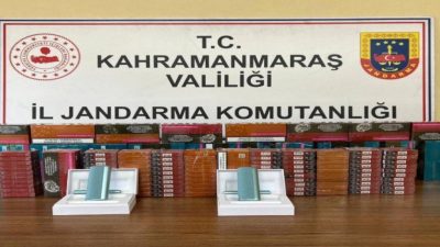 Kahramanmaraş’ın Pazarcık ilçesinde jandarma ekiplerince yapılan operasyonda piyasa değeri 100.000