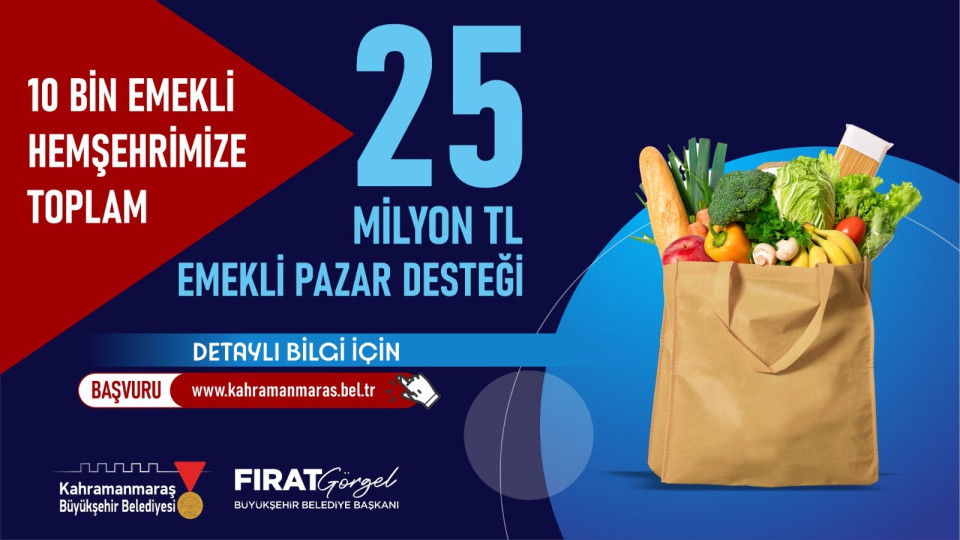 Büyükşehir Belediyesi, şehirde bir ilke imza atarak “Emekli Pazar Desteği”