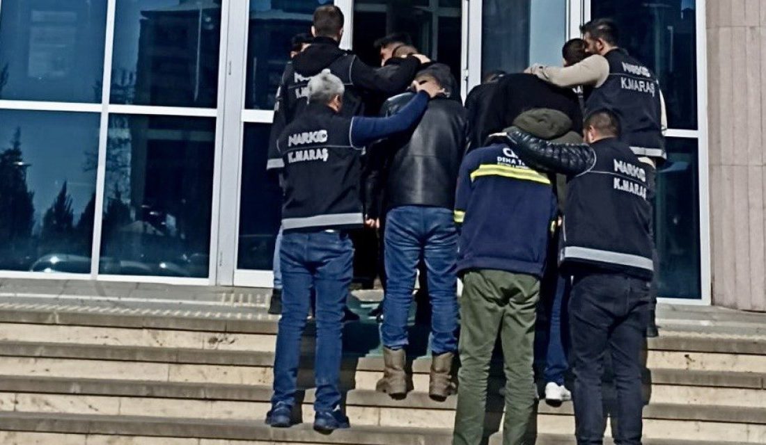 Kahramanmaraş’ta polis ekipleri tarafından yapılan uyuşturucu madde operasyonunda gözaltına alınan