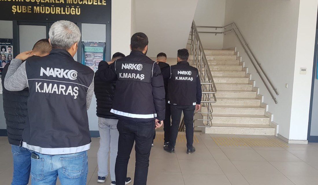 Kahramanmaraş Narkotik Suçlarla Mücadele Şube Müdürlüğü ekipleri, Cumhuriyet Başsavcılığı koordinesinde