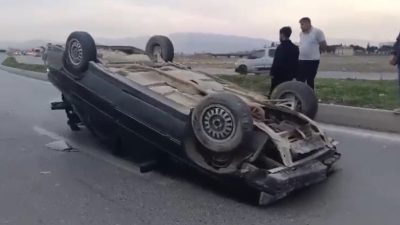 Kahramanmaraş’ta otomobilin takla atması sonucu yaşanan trafik kazasında 1 kişi