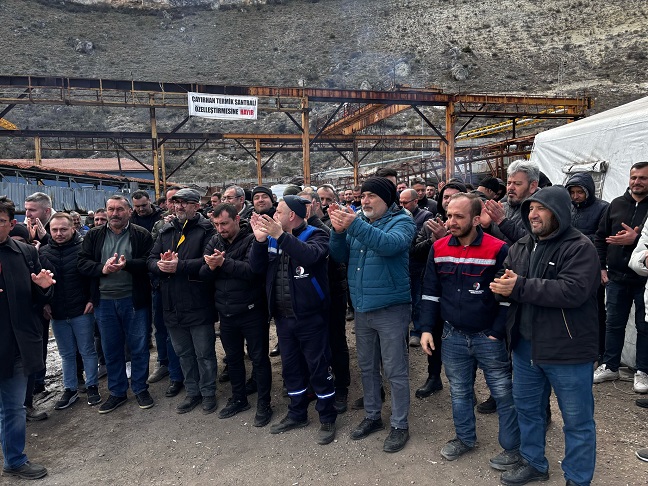 Özelleştirmeye karşı madene kapanan Çayırhan Termik Santrali ve Linyit Madeni