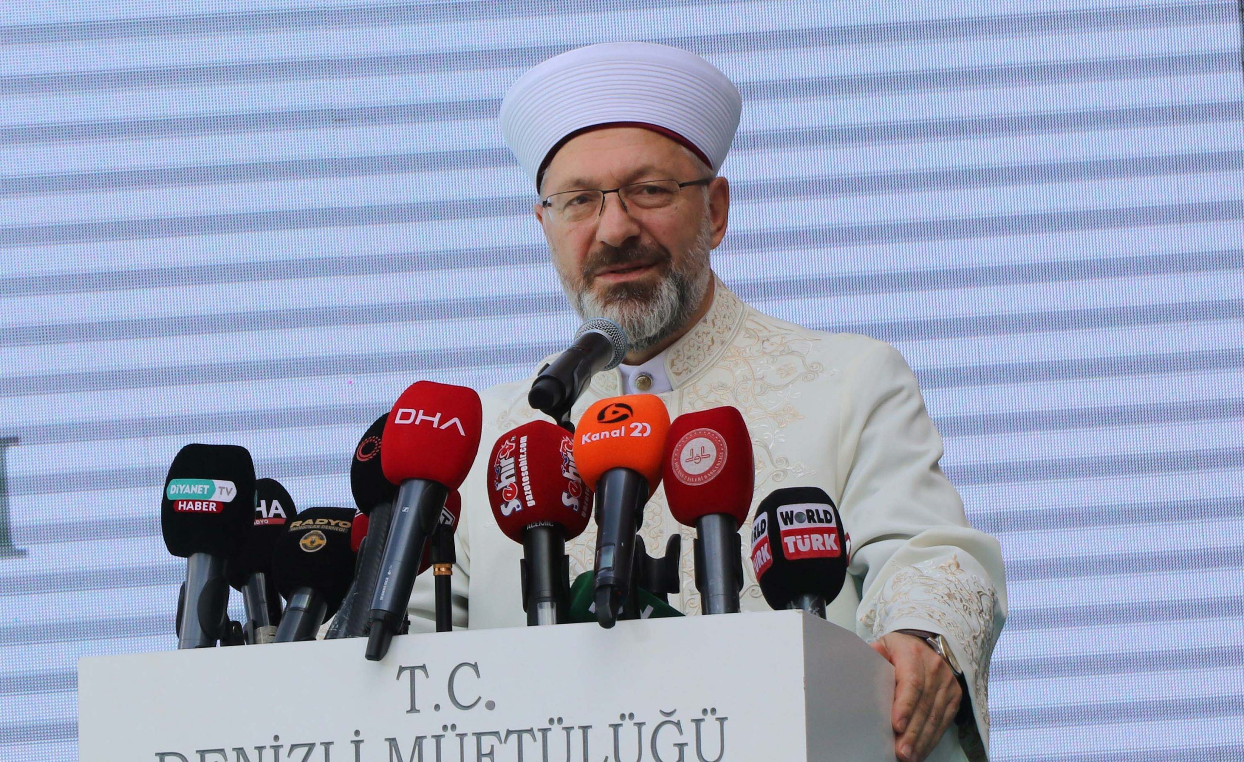 Ali Erbaş, AK Partili Zeybekci'nin yaptırdığı cami açılışına katıldı