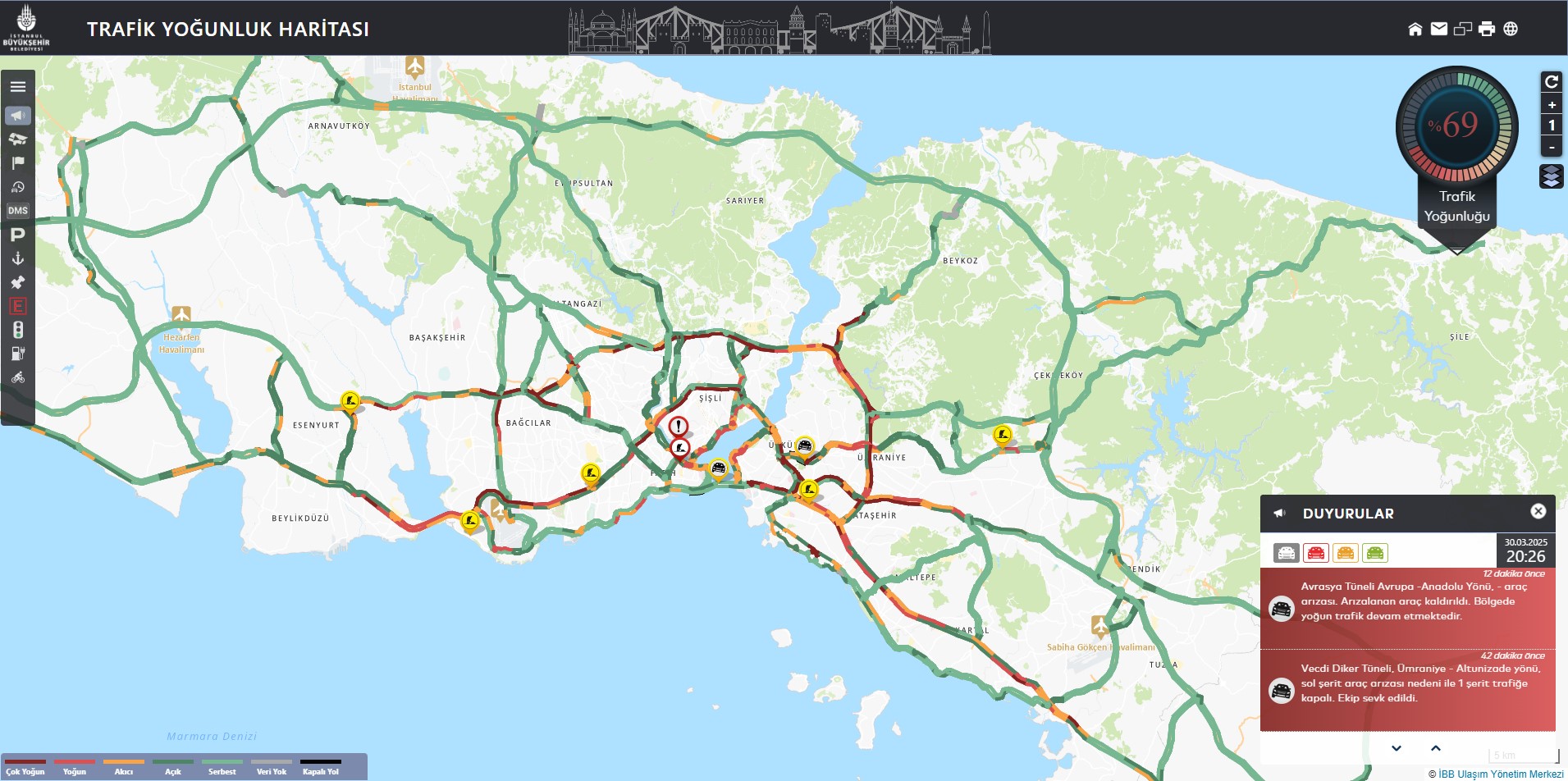 İstanbul İstanbul trafiğinde bayram yoğunluğu sürüyor