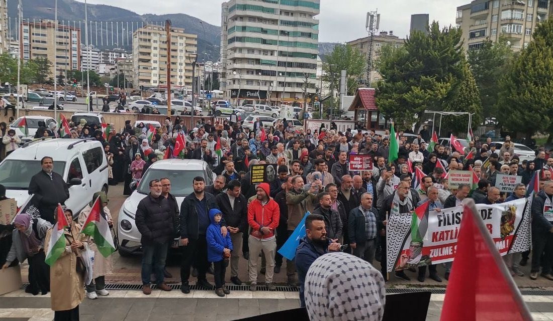 Kahramanmaraş'ta sivil toplum kuruluşları (STK) ve vatandaşlar, Gazze'deki mazlum Müslümanlara
