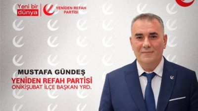 Yeniden Refah Partisi Onikişubat İlçe Başkan Yardımcısı Mustafa Gündeş, 23