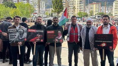 Kahramanmaraş’ta Filistin’e yönelik saldırılara tepki göstermek ve mazlum halka destek