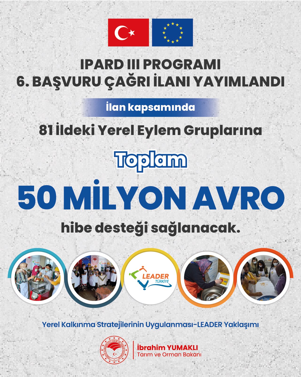 Yerel eylem gruplarına 50 milyon avro destek