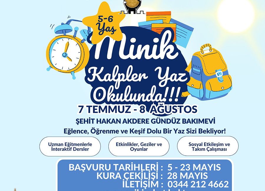 Onikişubat Belediyesi, 5-6 yaş arası çocuklara yönelik hazırladığı “Minik Kalpler