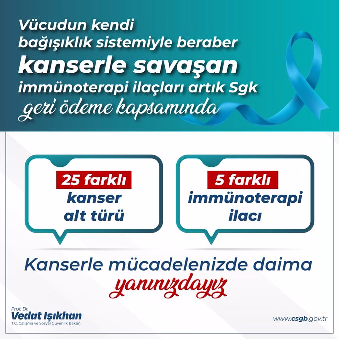 farklı kanser türünde kullanılan ilaç geri ödeme kapsamına alındı