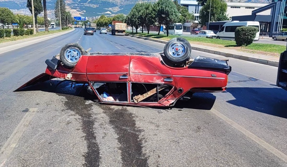 Kahramanmaraş’ta otomobilin takla atması sonucu sürücü yaralandı. 
