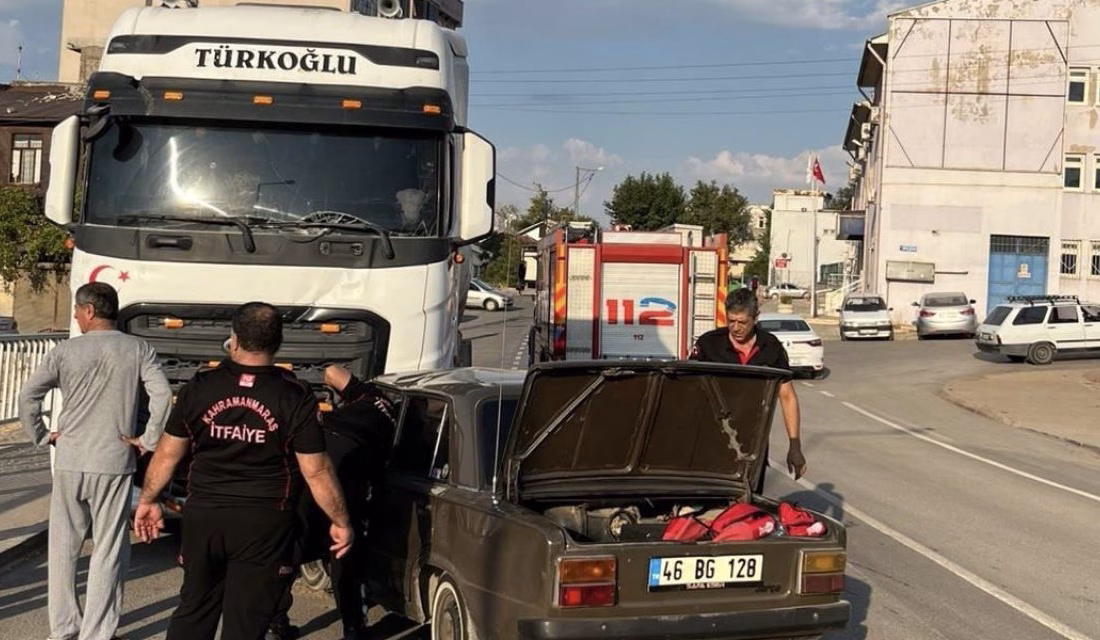 Kahramanmaraş’ta otomobil ile tırın çarpışması sonucu yaşanan kazada 1 kişi
