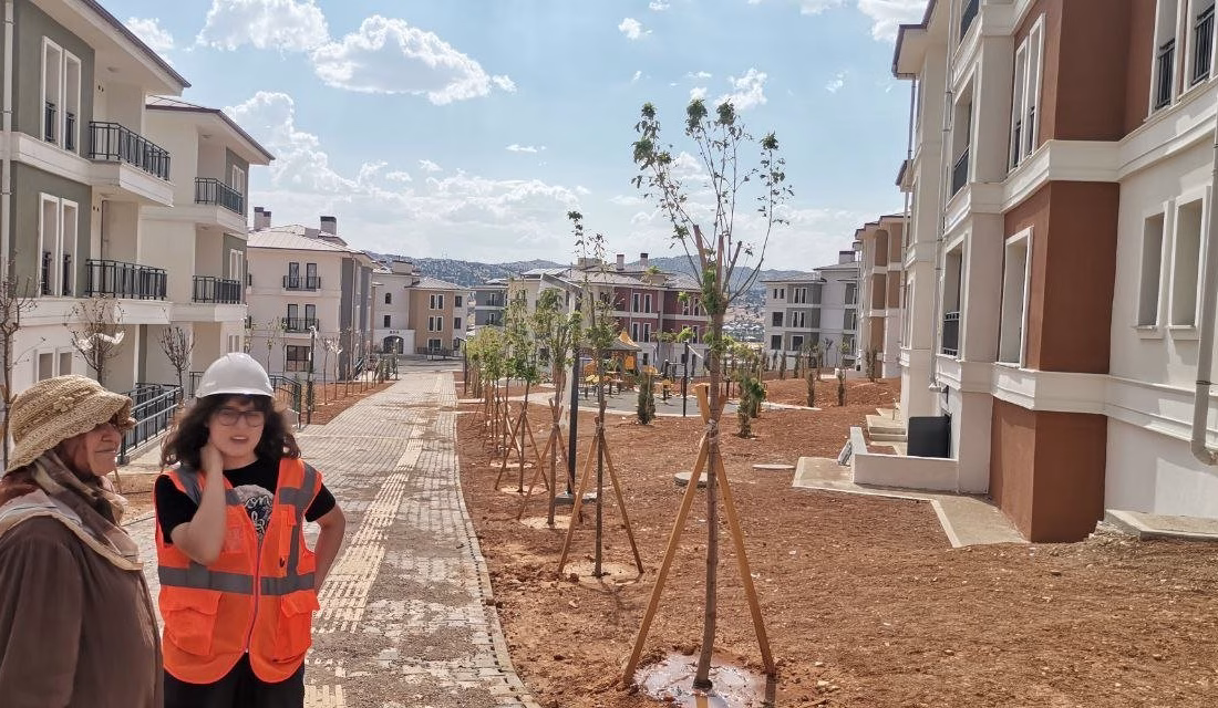 Kahramanmaraş’ın Nurhak ilçesinde, 6 Şubat depremlerinde yıkılan konutlar için başlatılan