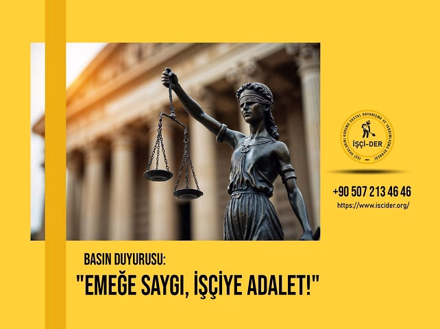 İşçi Haklarını Koruma Sosyal Dayanışma ve Yardımlaşma Derneği yazılı bir