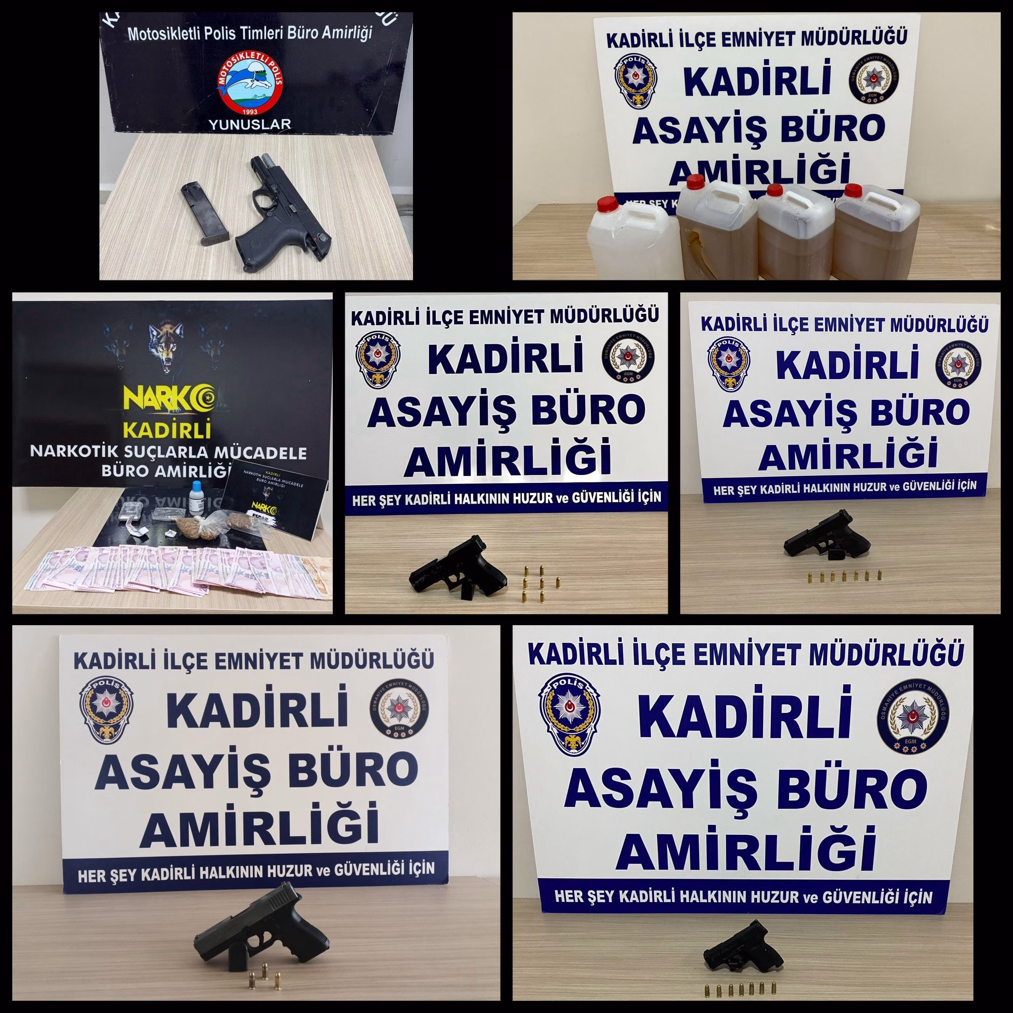 EMNİYETTEN ASAYİŞ VE NARKOTİK OPERASYONU: 8 KİŞİ TUTUKLANDI. n