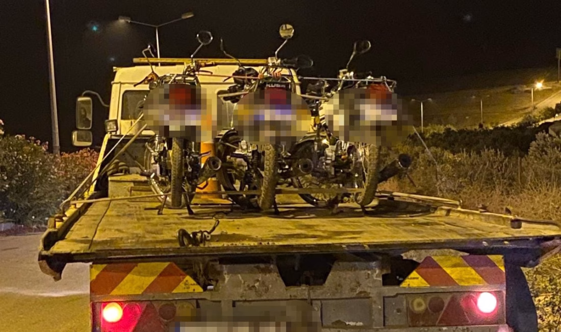 Polisi görünce motosikletleri bırakıp kaçtılar, plakalar üzerinden cezai işlem uygulandı