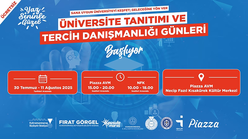 Kahramanmaraş Büyükşehir Belediyesi, üniversite tercih sürecinde gençlerin yanında olmaya devam