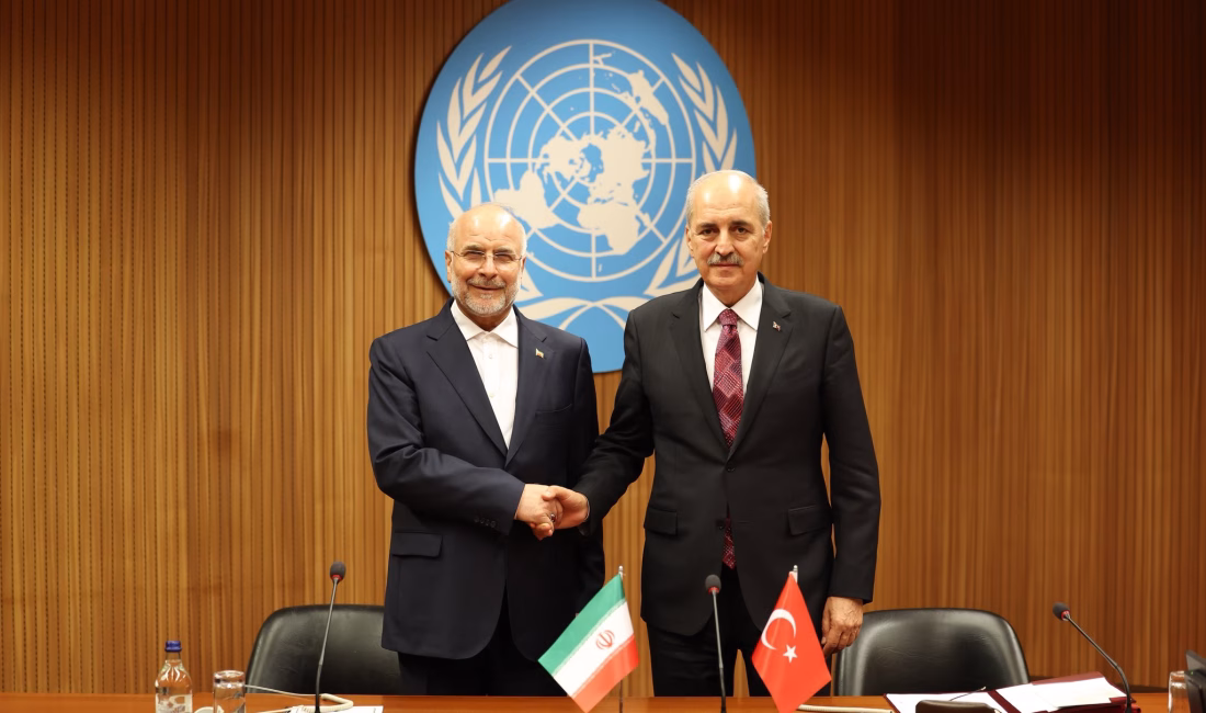 KURTULMUŞ, İRAN MECLİS BAŞKANI GHALİBAF İLE BİR ARAYA GELDİ TBMM