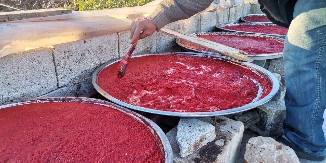 Kahramanmaraş’ta salça mesaisi Kahramanmaraş’ta salça mesaisi