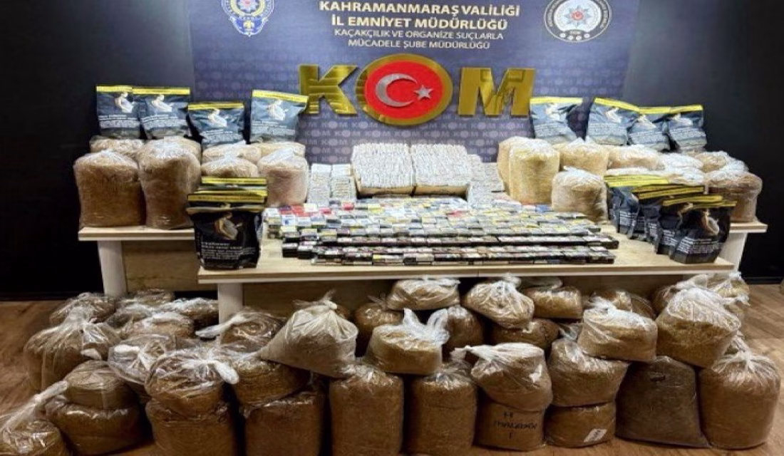 Kahramanmaraş’ta polis ekipleri tarafından düzenlenen kaçak sigara operasyonunda 11 kişi