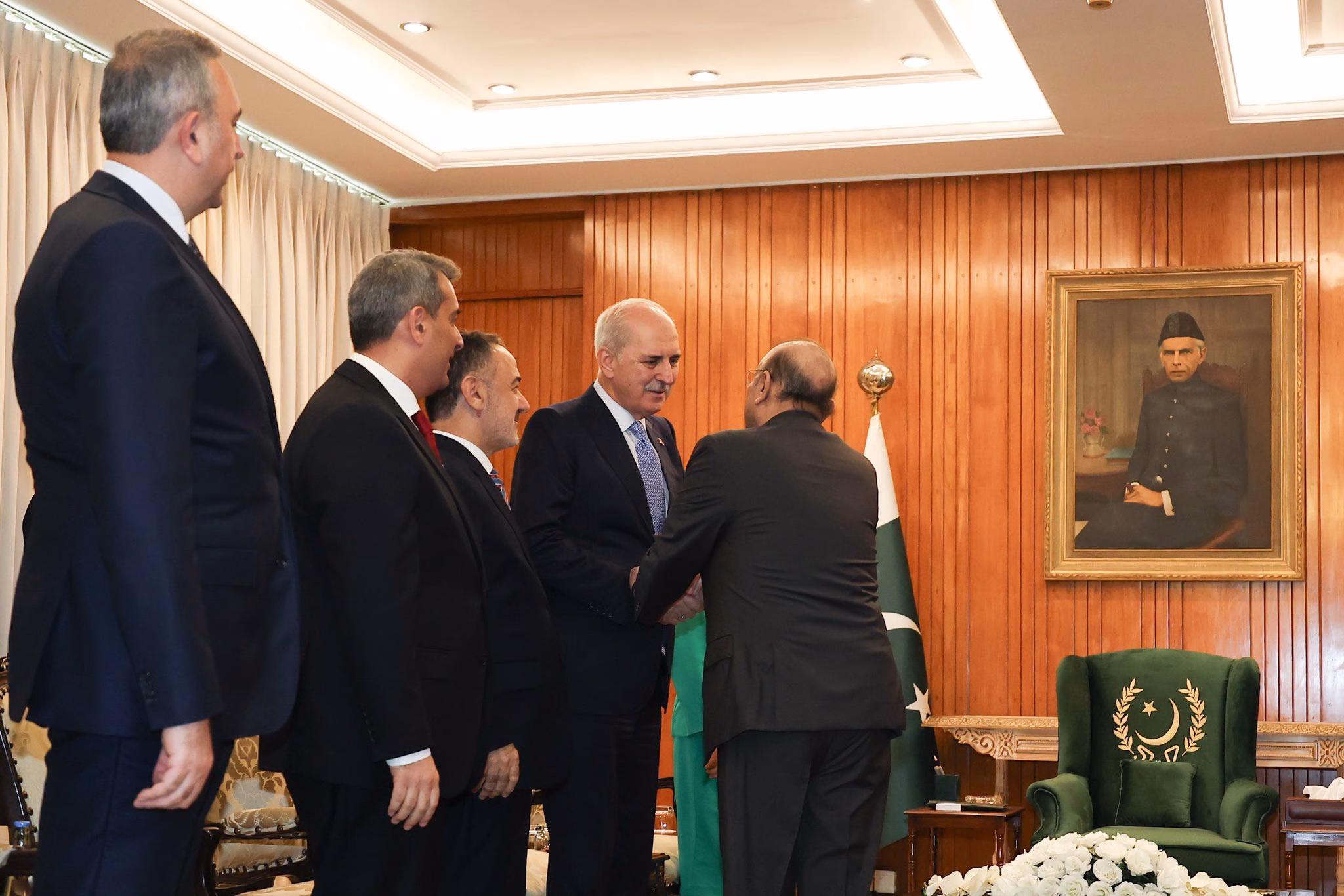 TBMM Başkanı Kurtulmuş, Pakistan Cumhurbaşkanı Zerdari tarafından kabul edildi