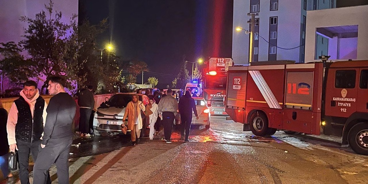 Kahramanmaraş’ta apartman otoparkında çıkan yangın korkuttu