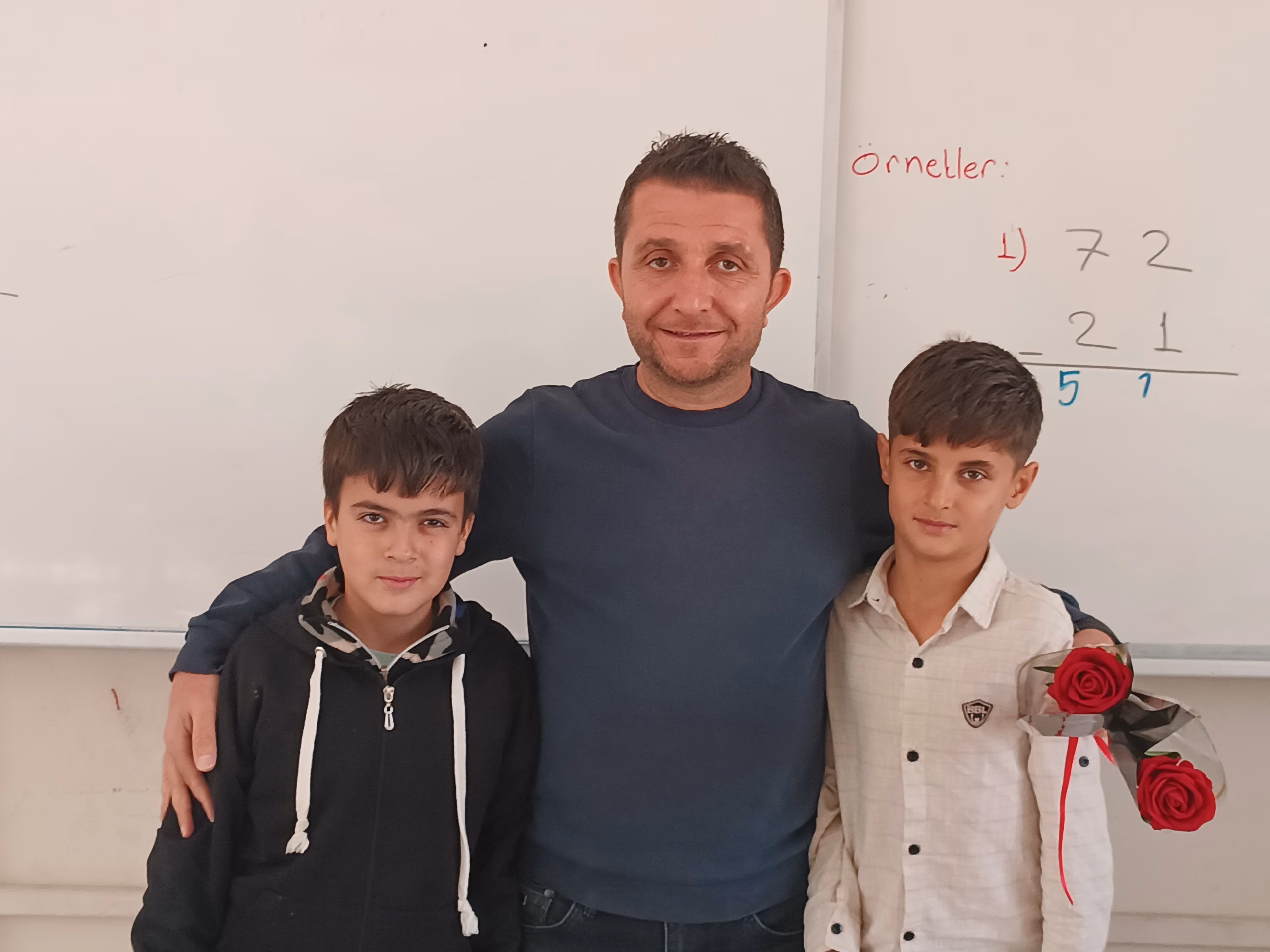 İki öğrencisi olan köy okulunda 'Öğretmenler Günü' kutlaması